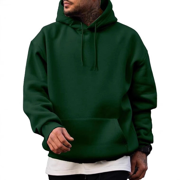 Herren Hoodie mit geräumiger Kapuze und Kängurutasche Aliams