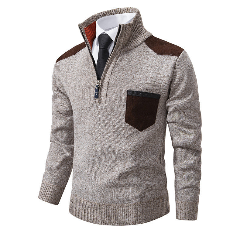 Herren modischer Pullover mit Stehkragen Aliams