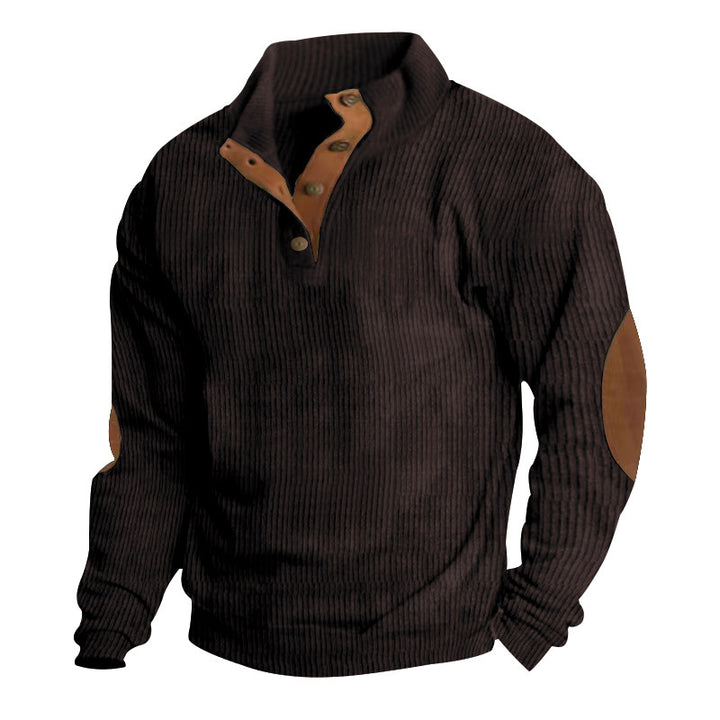 Herren strukturierter Pullover mit Kontrastdetails Aliams