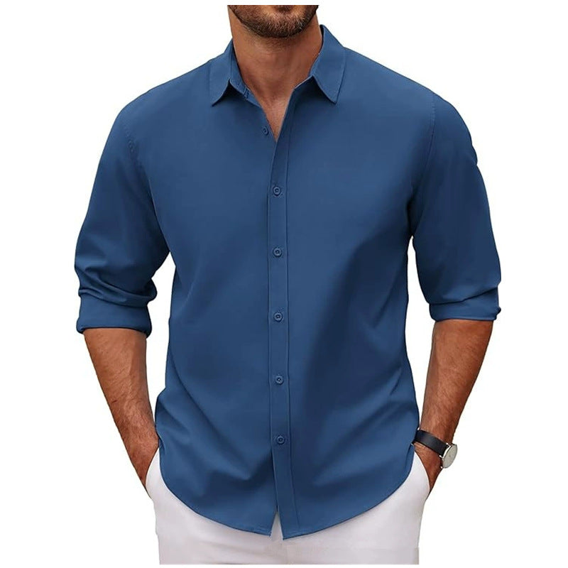 Herren Baumwollhemd mit elegantem Schnitt und modernen Details Aliams