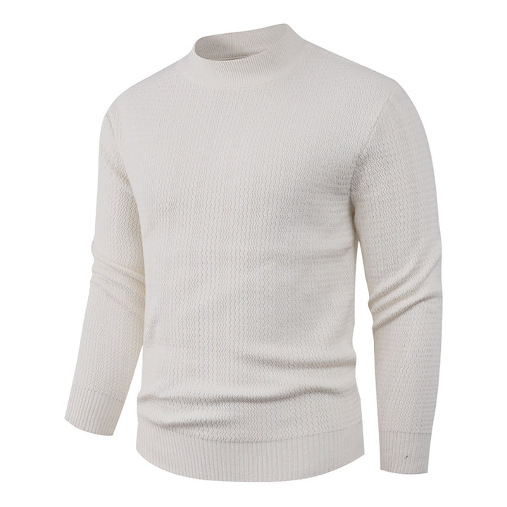 Herren Strukturpullover mit hochgeschlossenem Kragen und modischem Design Aliams
