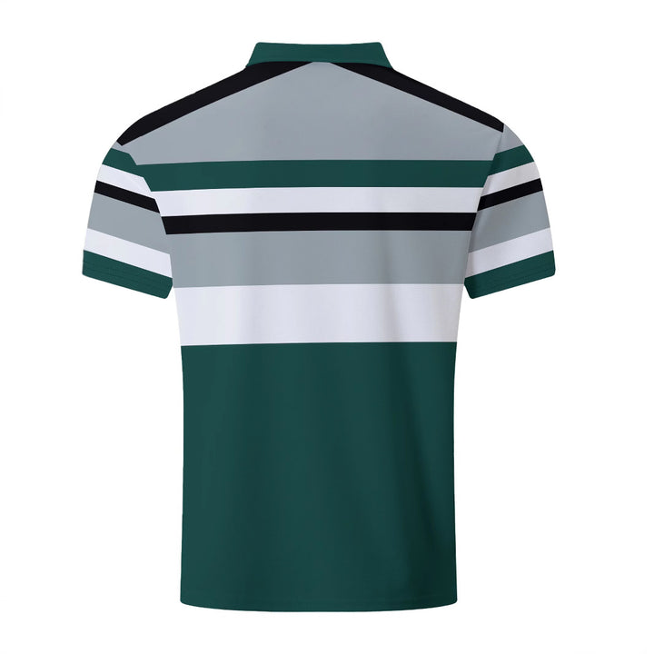 Herren Poloshirt mit modernem Streifenmix Aliams