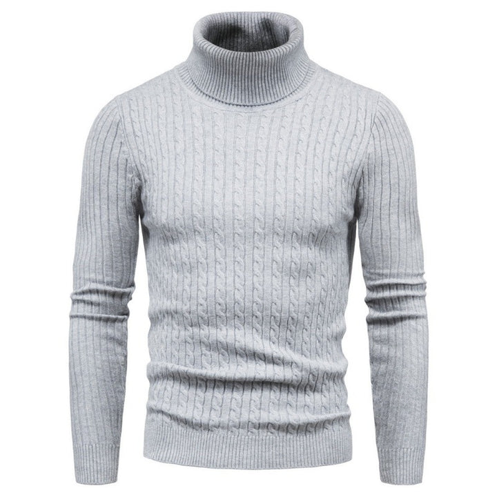 Herren Rollkragenpullover mit Zopfmuster Aliams
