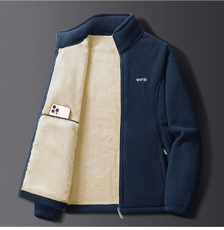 Herren Fleecejacke mit kuscheligem Innenfutter Aliams