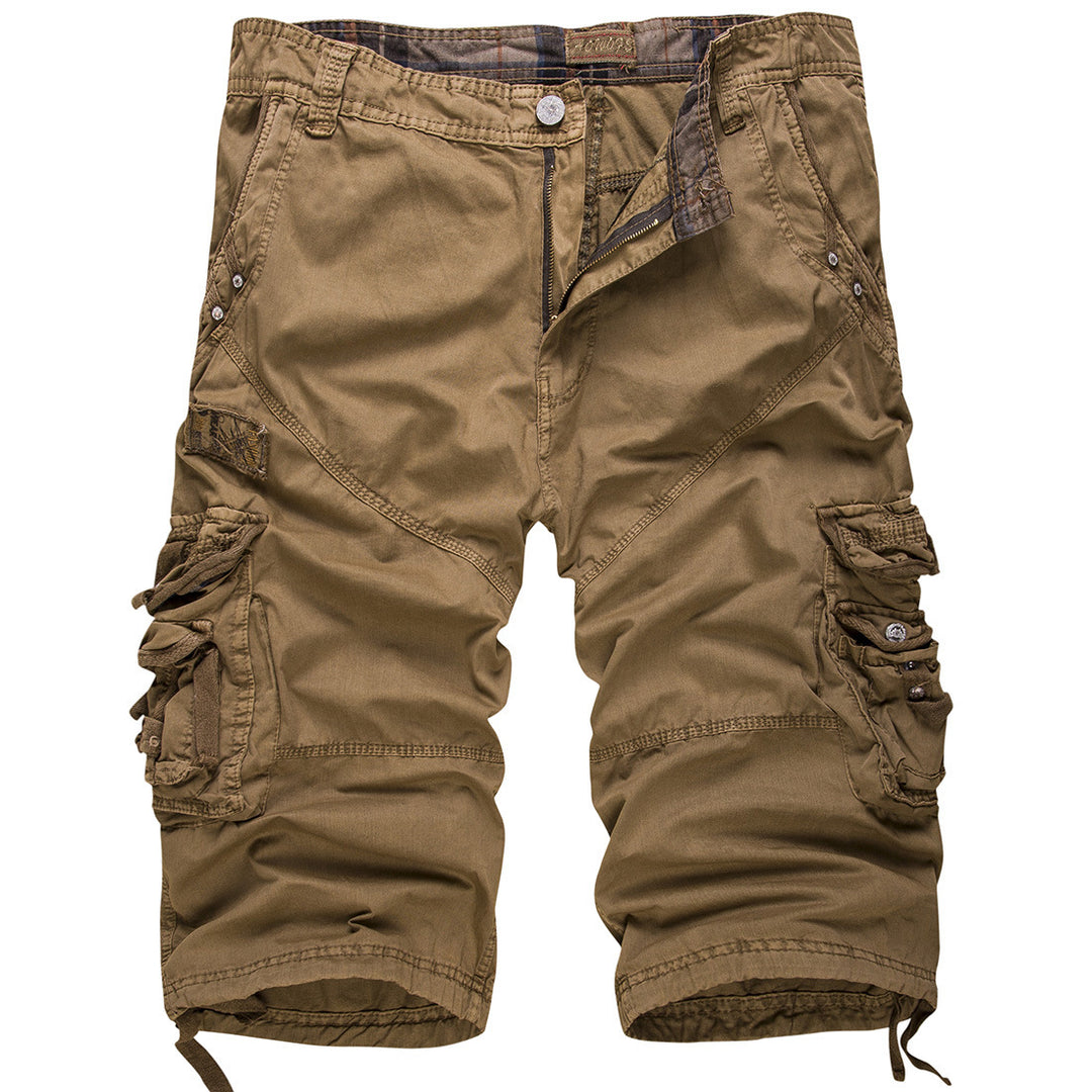 Herren Cargoshorts mit multifunktionalen Taschen und verstellbarem Bund Aliams
