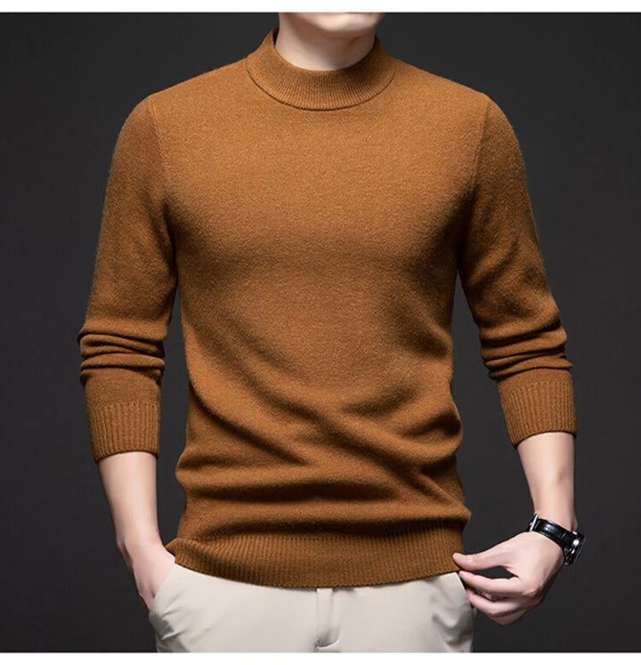 Herren eleganter Rollkragenpullover aus weichem Material Aliams