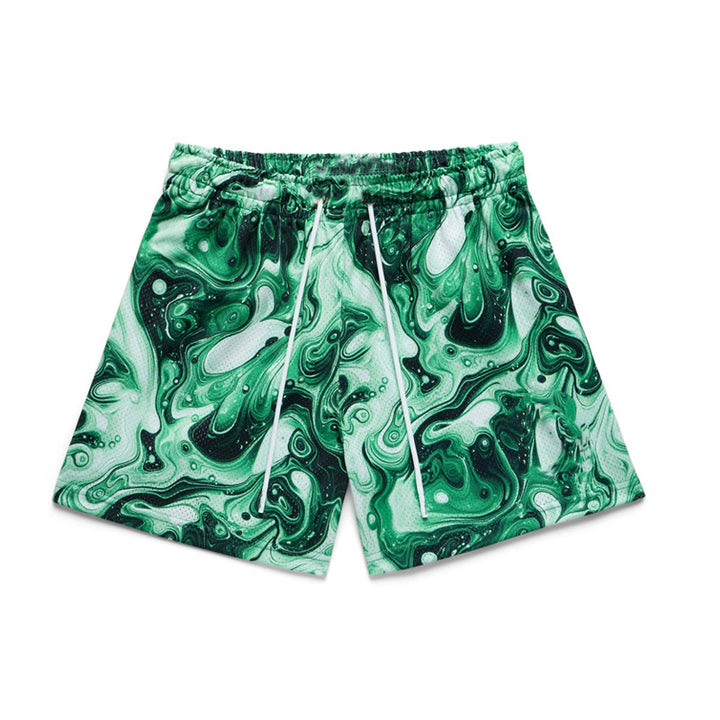 Herren Badeshorts mit abstraktem Wirbelmuster Aliams