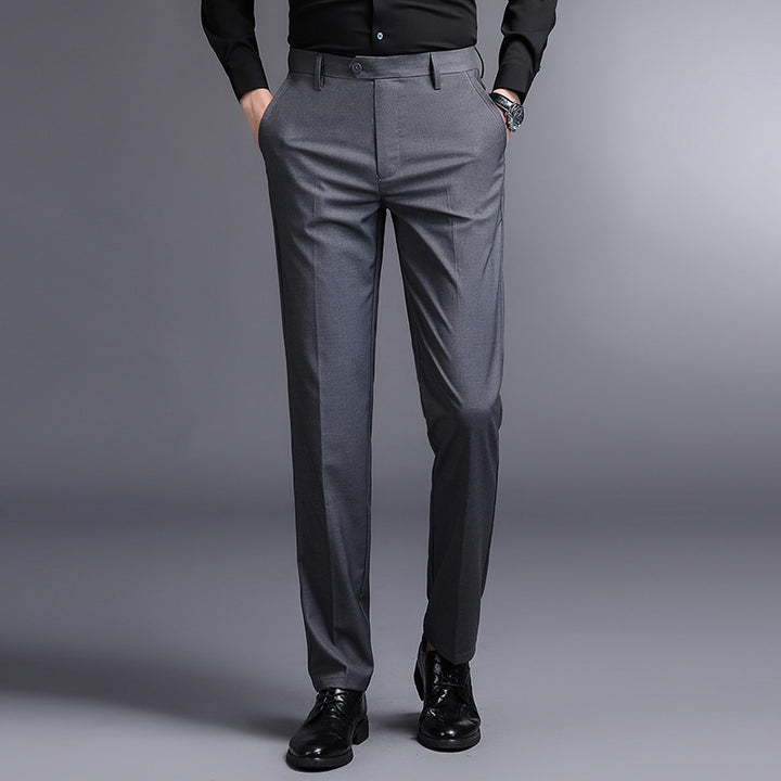 Herren elegante Anzughose mit schmalem Schnitt und funktionalen Taschen Aliams