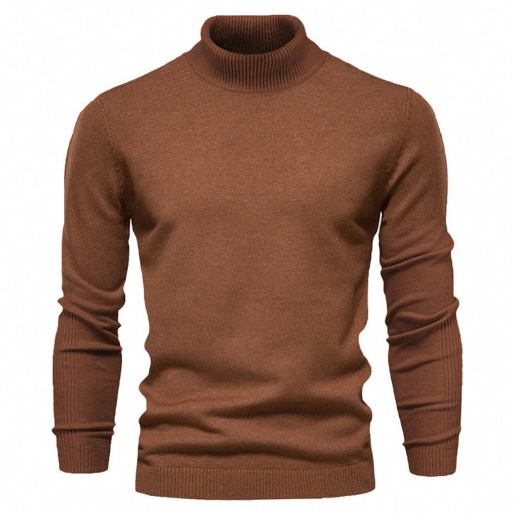 Herren eleganter Rollkragenpullover aus hochwertiger Baumwollmischung Aliams