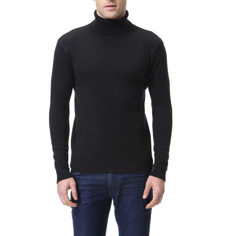 Herren eleganter Rollkragenpullover aus hochwertiger Baumwolle Aliams