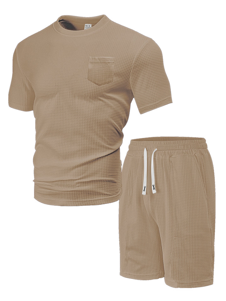 Herren Freizeit-Loungewear Set aus atmungsaktivem Material mit Taschen Aliams