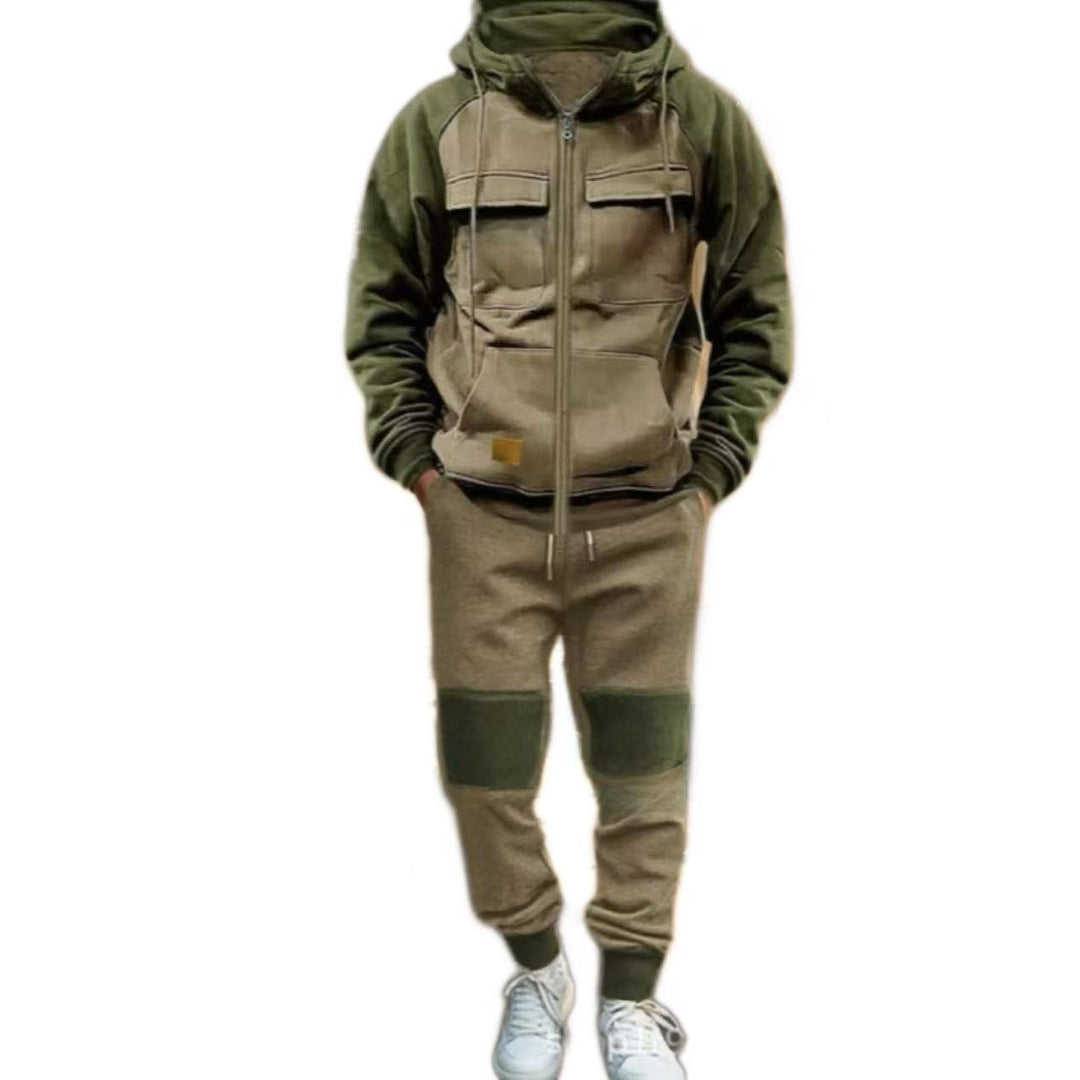 Herren funktionaler Freizeitanzug mit praktischen Taschen Aliams