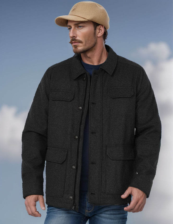 Herren trendige Wolljacke Aliams