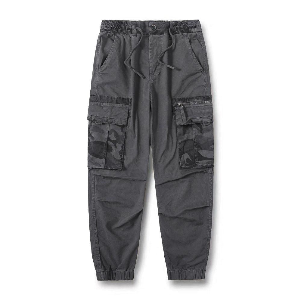 Herren Cargo-Hose mit elastischem Bund und praktischen Reißverschluss-Taschen Aliams