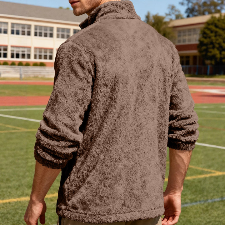 Herren Fleecejacke mit hohem Kragen und weichem Innenfutter Aliams