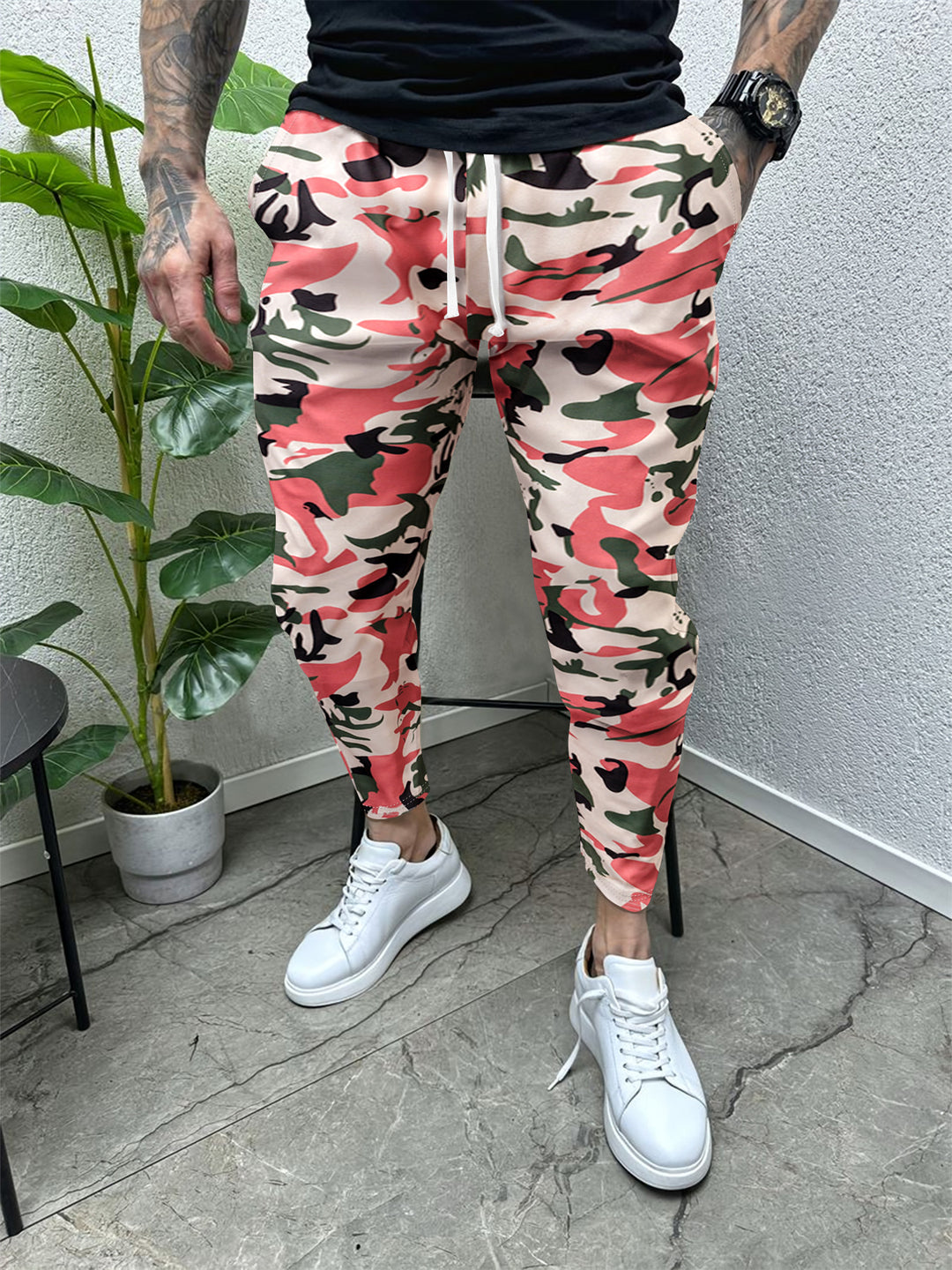 Herren Jogging-Hosen im modernen Camouflage-Stil Aliams