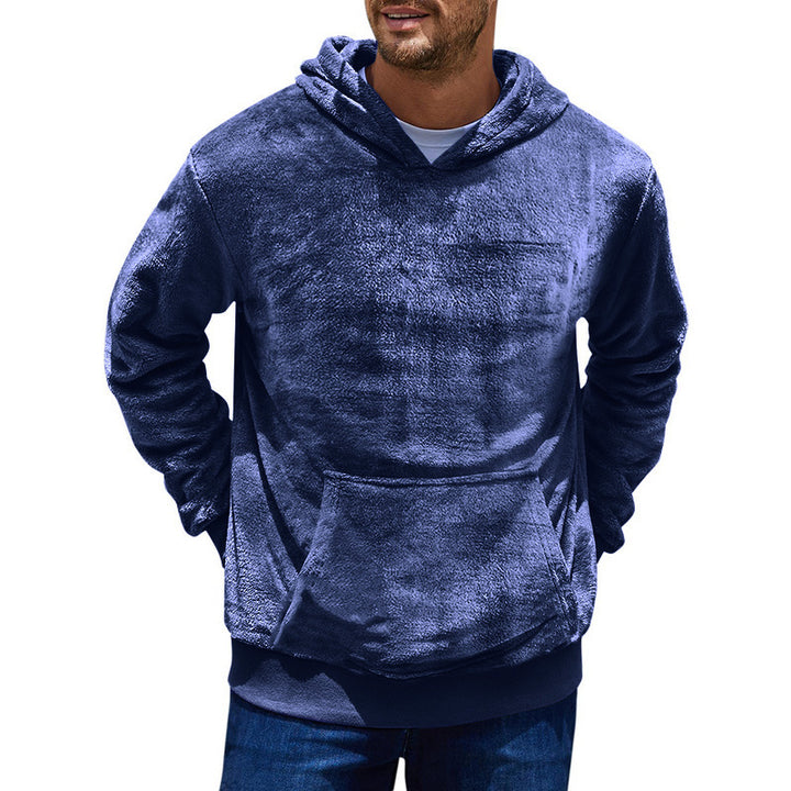 Herren Kapuzenpullover aus weichem Fleece mit praktischen Taschen Aliams