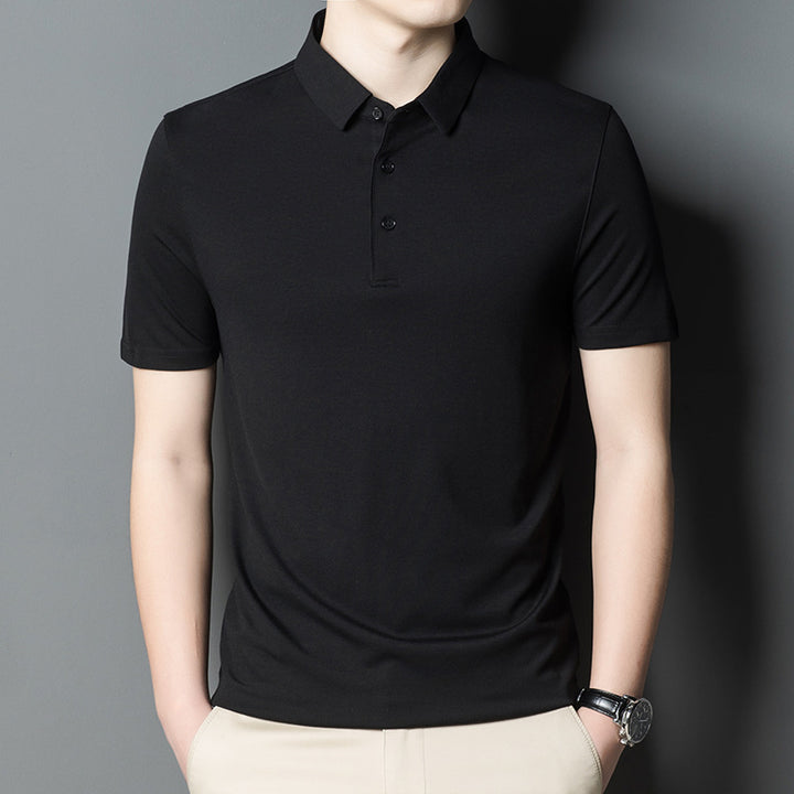 Herren hochwertiges Kurzarm-Polohemd aus atmungsaktiver Baumwolle Aliams