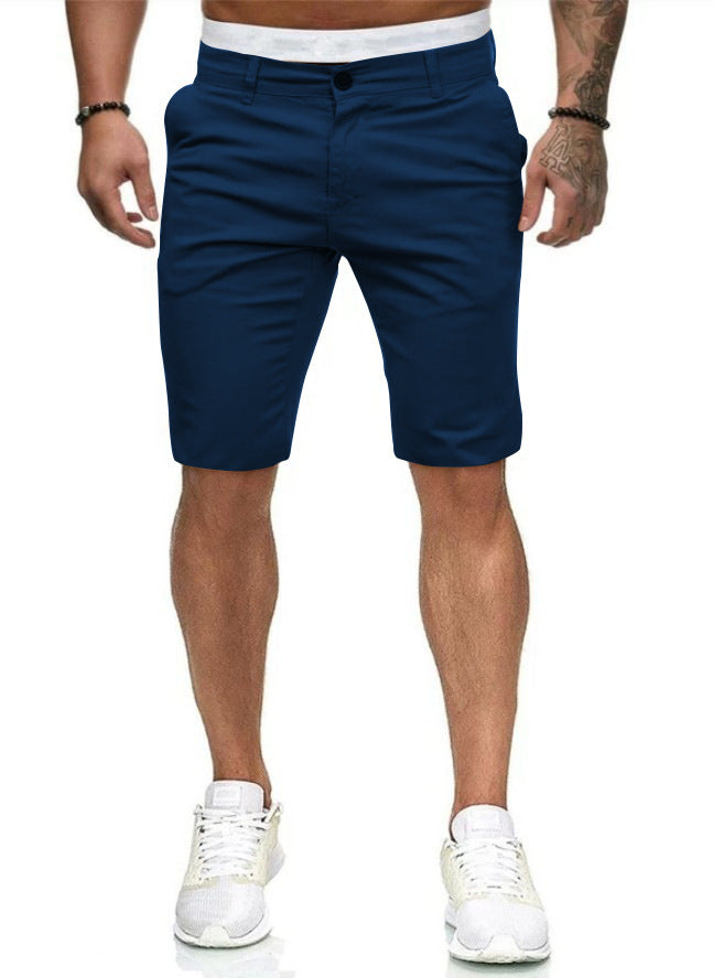 Herren klassische Chino-Shorts mit elastischem Bund und modischem Schnitt Aliams