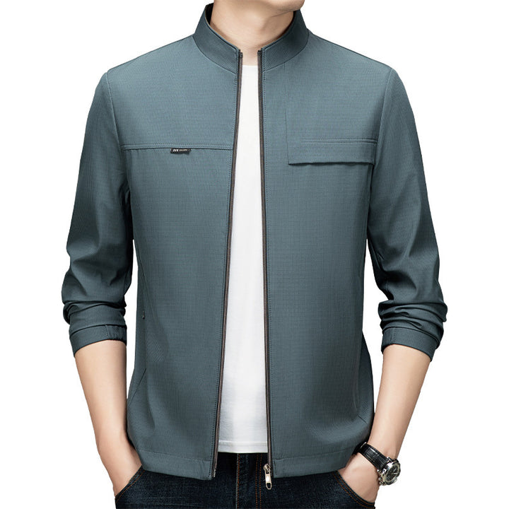 Herren elegante und sportliche Übergangsjacke mit Stehkragen Aliams