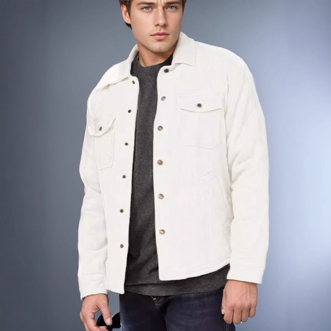 Herren Cordjacke mit praktischen Brusttaschen und weichem Innenfutter Aliams