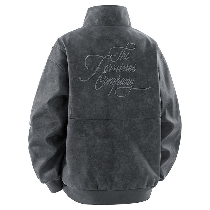 Herren Kunstlederjacke im modischen Design mit praktischem Stehkragen Aliams