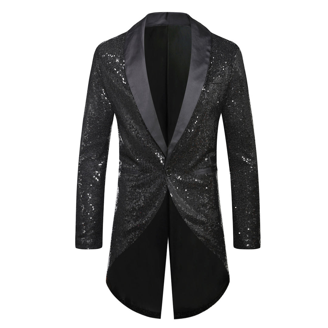 Herren eleganter Paillettenblazer mit luxuriösen Details Aliams