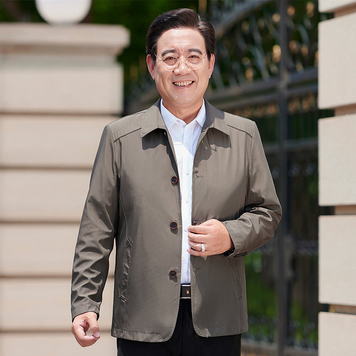 Herren Freizeitjacke mit innovativem Schnitt und praktischen Knopfdetails Aliams