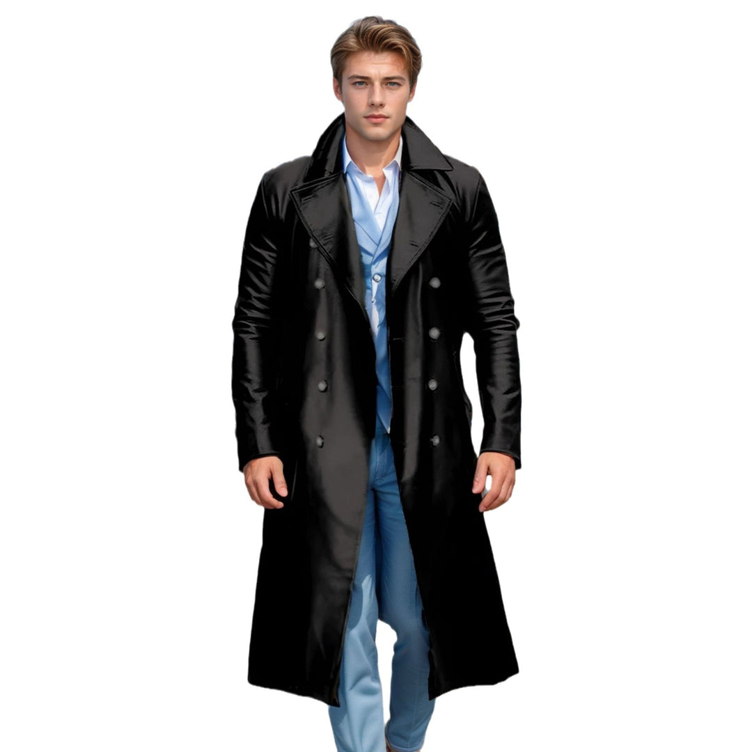 Herren Eleganter und glänzender Trenchcoat Aliams