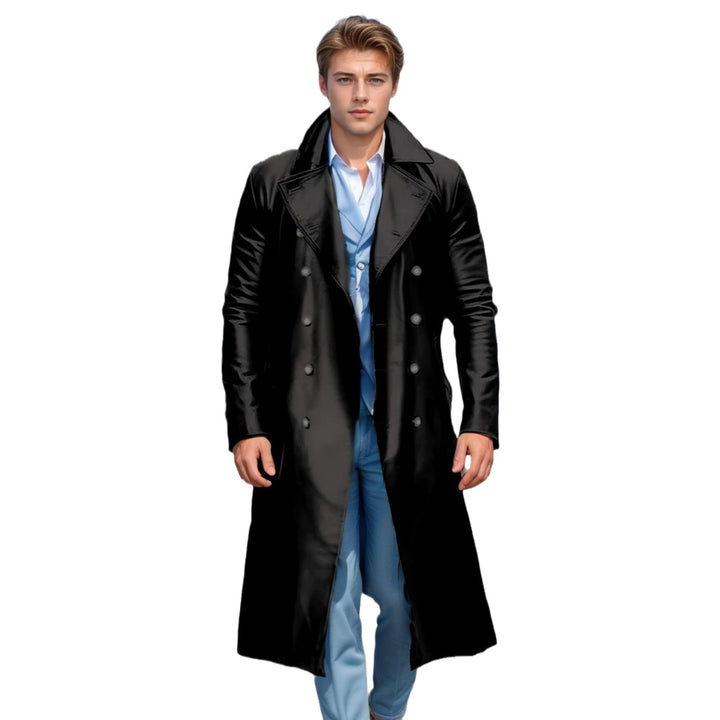Herren Eleganter und glänzender Trenchcoat Aliams