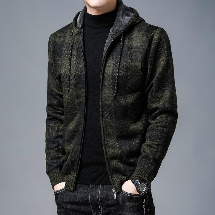 Herren Hooded Strickjacke Aliams