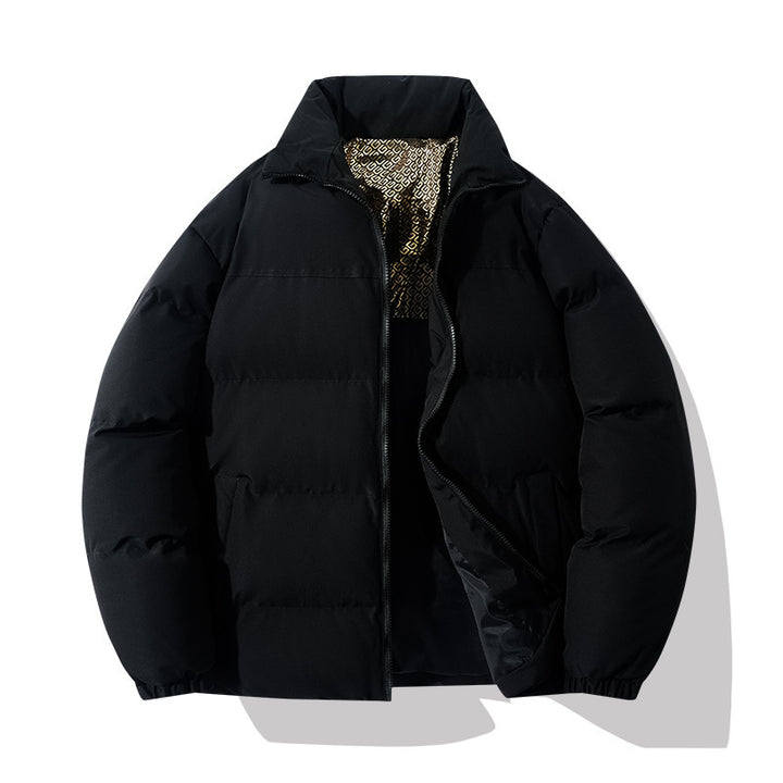 Herren isolierte Steppjacke mit hohem Kragen und praktischen Taschen Aliams