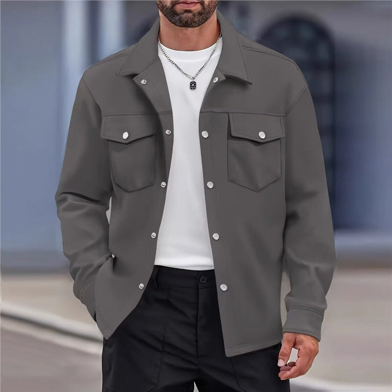 Herren vielseitige Freizeitjacke mit modernen Taschen und Knopfdetails Aliams