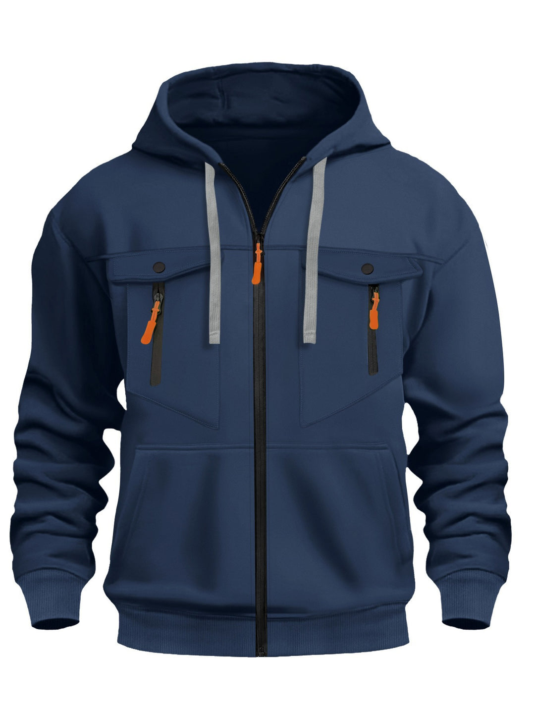 Herren Funktionale Kapuzenjacke mit praktischen Reißverschlusstaschen Aliams