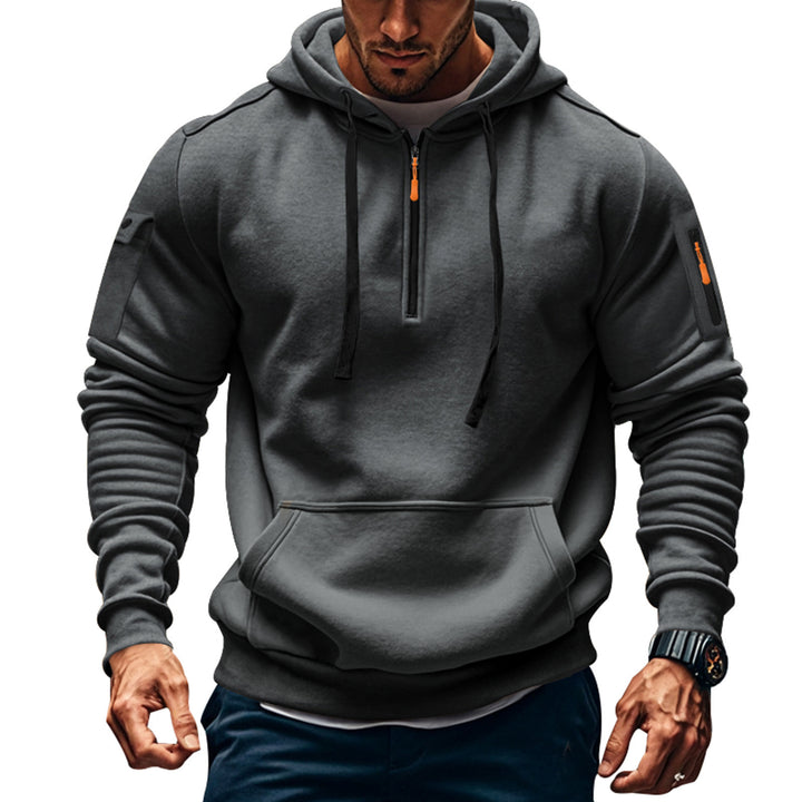 Herren Sport Hoodie mit praktischem Reißverschluss und seitlichen Taschen Aliams
