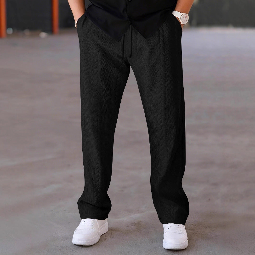 Herren Freizeit-Hose mit innovativem Textilmuster und elastischem Bund Aliams