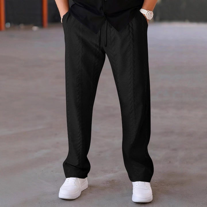 Herren Freizeit-Hose mit innovativem Textilmuster und elastischem Bund Aliams