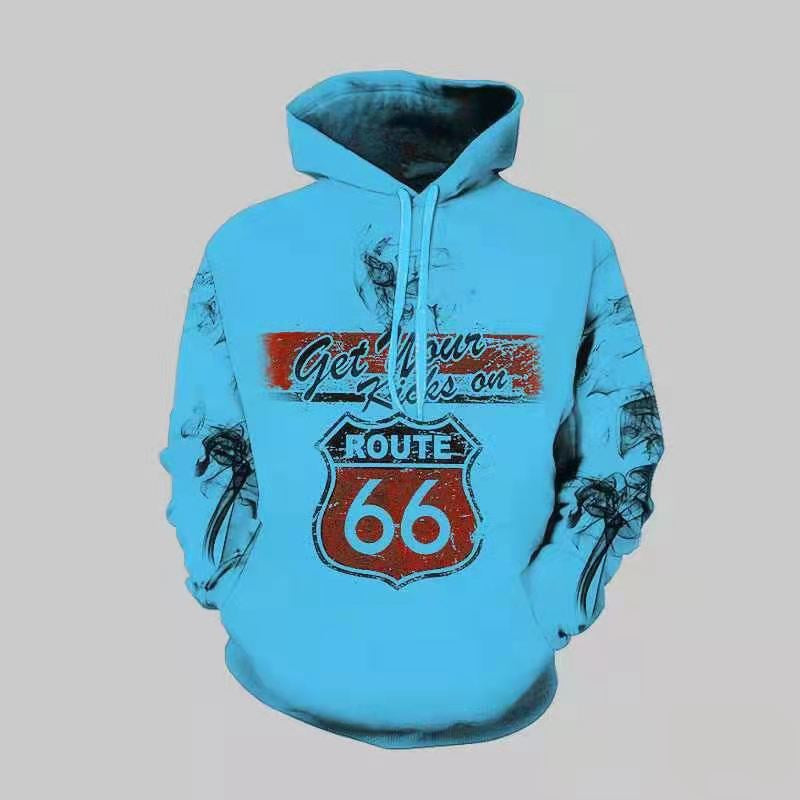 Herren Kapuzenpullover mit kreativem Route 66 Design Aliams