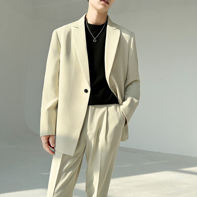 Herren eleganter Anzugblazer mit modernem Schnitt und feinem Innenfutter Aliams