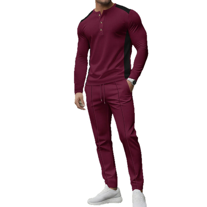 Herren Sportanzug mit moderner Knopfleiste und atmungsaktivem Material Aliams