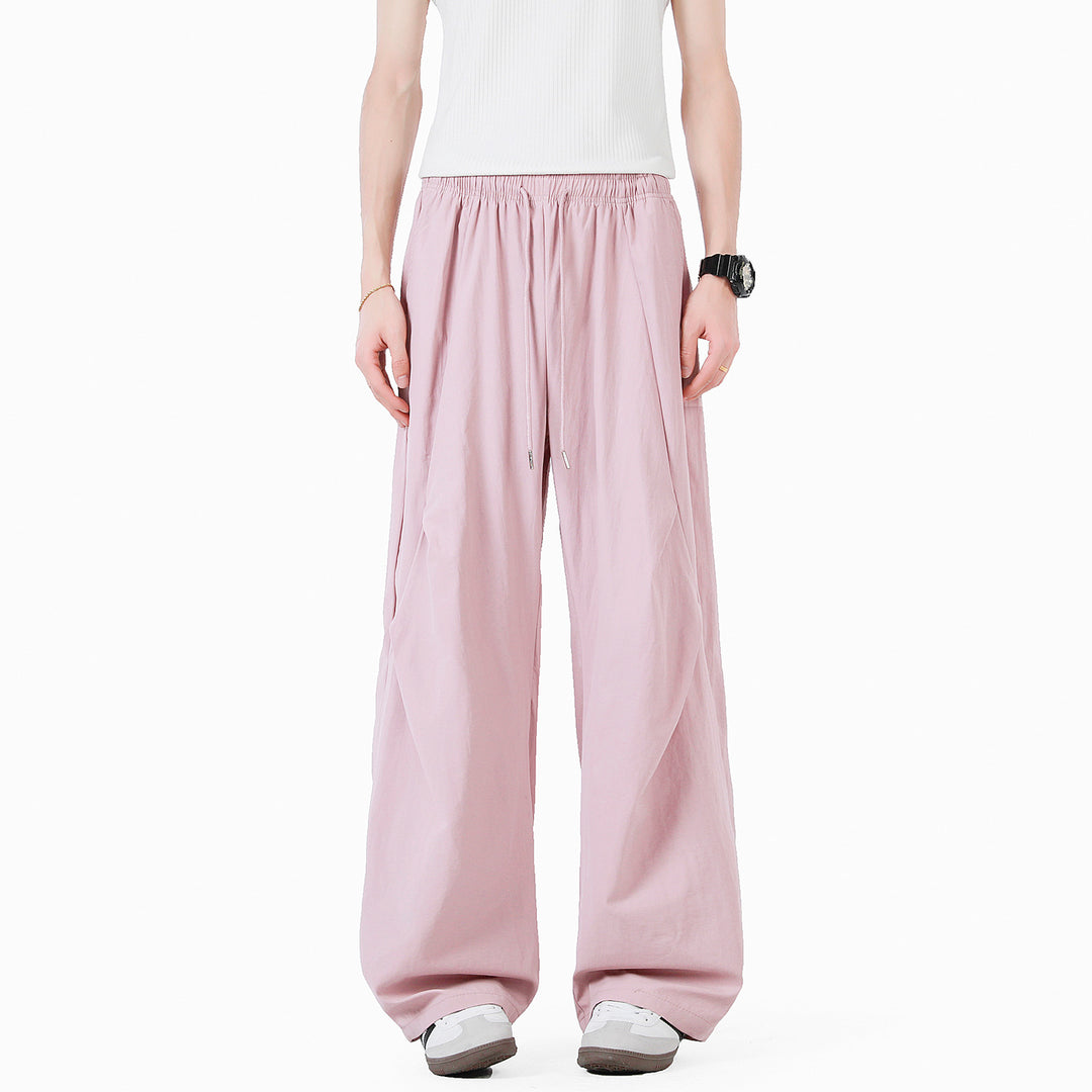 Unisex elegante Freizeithose mit hohem Bund und lockerer Passform Aliams