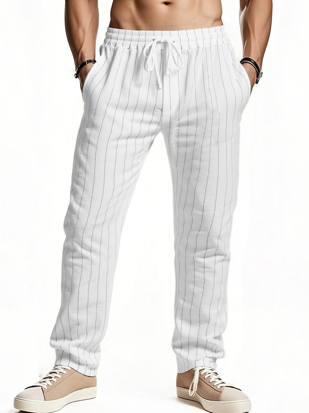 Herren komfortable Freizeithose mit gestreiftem Design Aliams