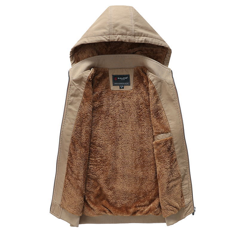 Herren Steppweste mit Kapuze und kuscheligem Innenfutter Aliams