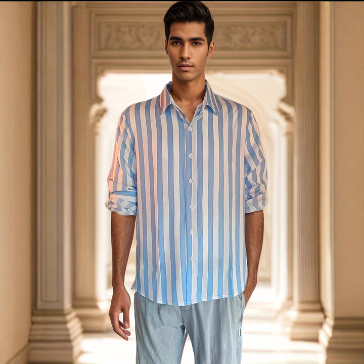 Herren gestreiftes Businesshemd Aliams