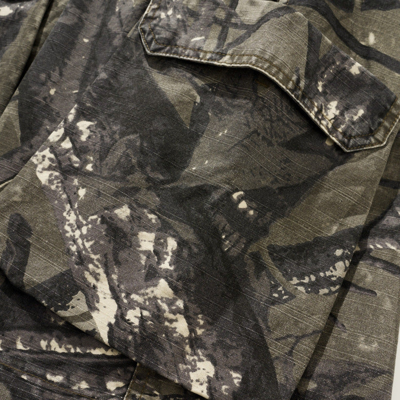 Herren Cargo-Shorts mit praktischem Camouflage-Muster und elastischem Bund Aliams