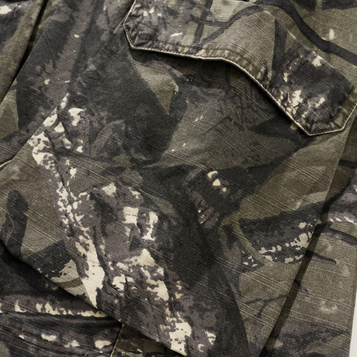 Herren Cargo-Shorts mit praktischem Camouflage-Muster und elastischem Bund Aliams