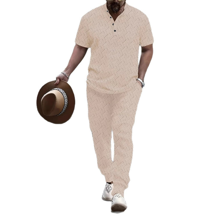 Herren Jumpsuit mit modischem Webmuster und praktischen Taschen Aliams