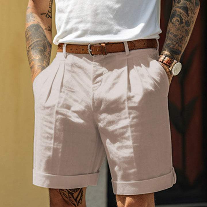Herren Shorts aus atmungsaktivem Leinen mit praktischem Taschen-Design Aliams