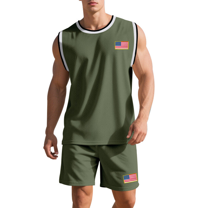 Herren Sportanzug mit ärmellosem Oberteil und Shorts Aliams