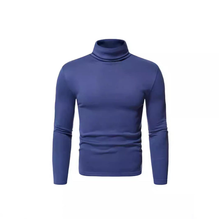 Herren Rollkragenpullover aus weichem Baumwollmix mit körperbetontem Schnitt Aliams